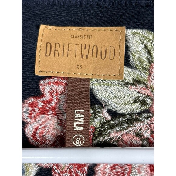 Driftwood Layla XS Dress Tunic Navy Blue Cotton Embroidered Peacock Floral Boho - Picture 7 of 13